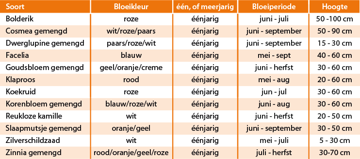 Kleurige bloei